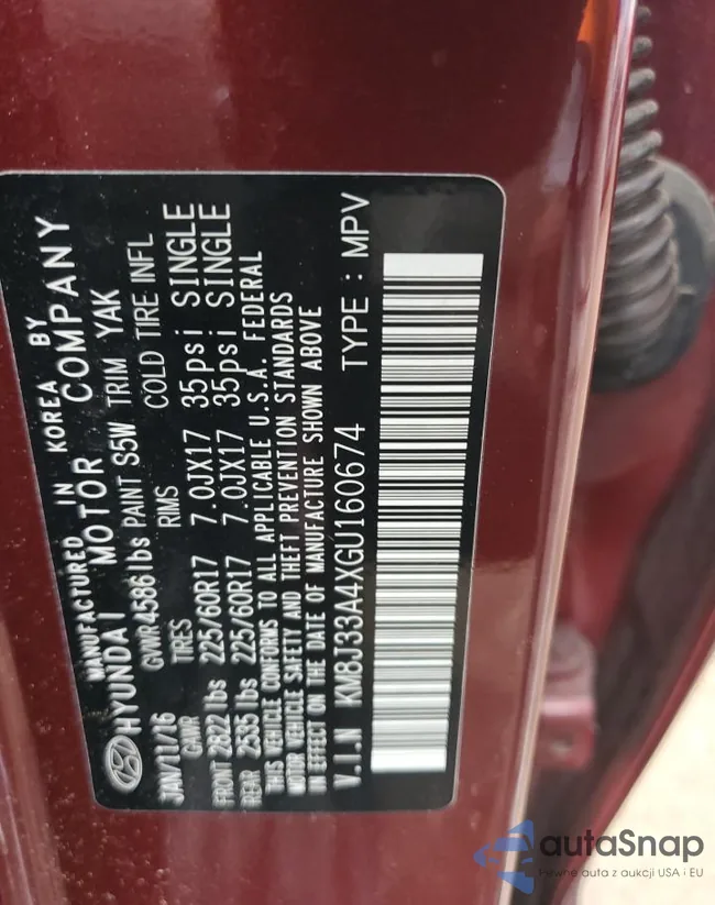 KM8J33A4XGU160674: 54573653