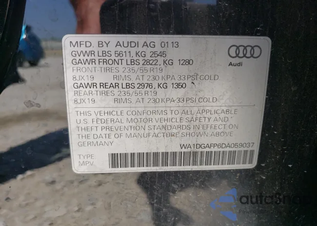 WA1DGAFP6DA059037: 54785934