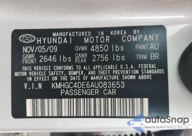 KMHGC4DE6AU083653: 55405364