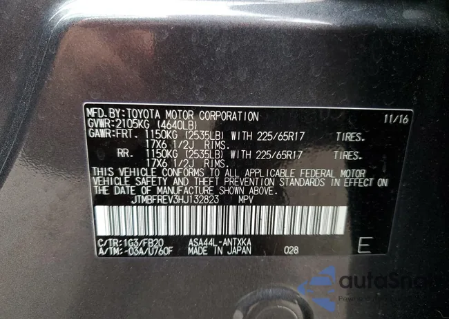 JTMBFREV3HJ132823: 52643094