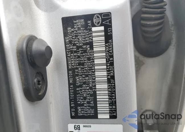 2T1LE4EE4AC013660: 55931704