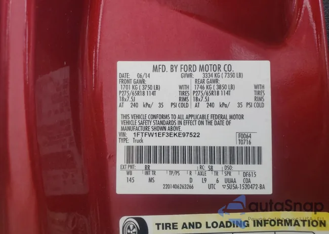 1FTFW1EF3EKE97522: 54935124