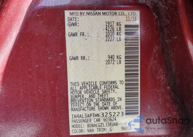 1N4AL3AP3HN325223: 53746154