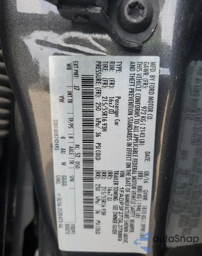 1FADP3F27GL378869: 54242094