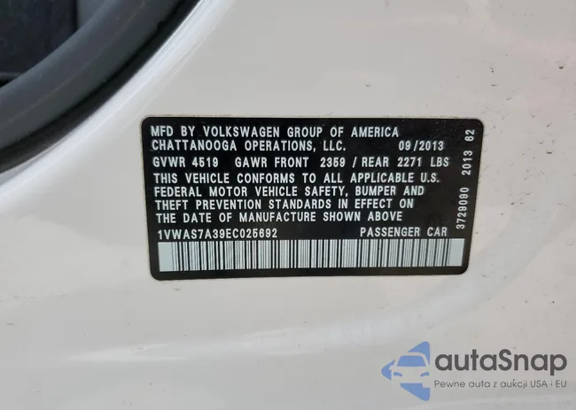 1VWAS7A39EC025692: 57207224