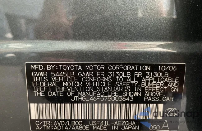 JTHGL46F575003643: 55365994