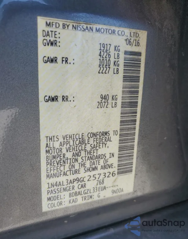 1N4AL3AP9GC257326: 54975944