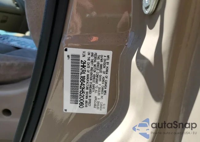 2HKRL18642H520060: 53912594