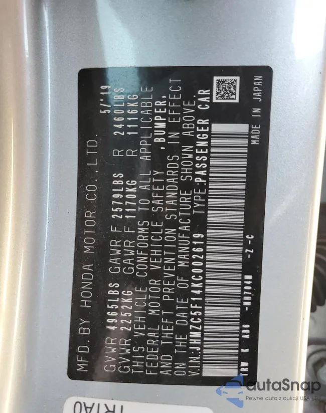 JHMZC5F14KC002619: 57125984