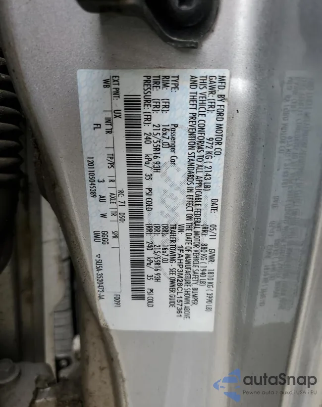 1FAHP3M28CL157361: 54701274