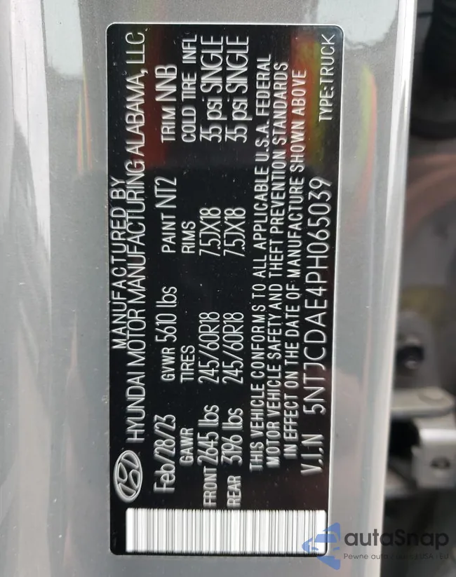 5NTJCDAE4PH065039: 54071554