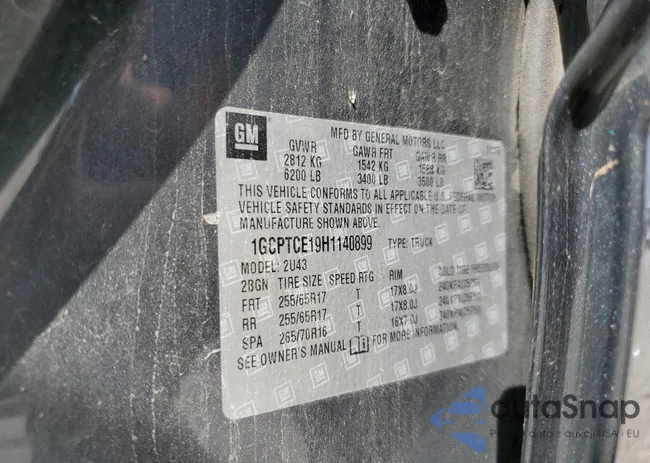 1GCPTCE19H1140899: 55038434