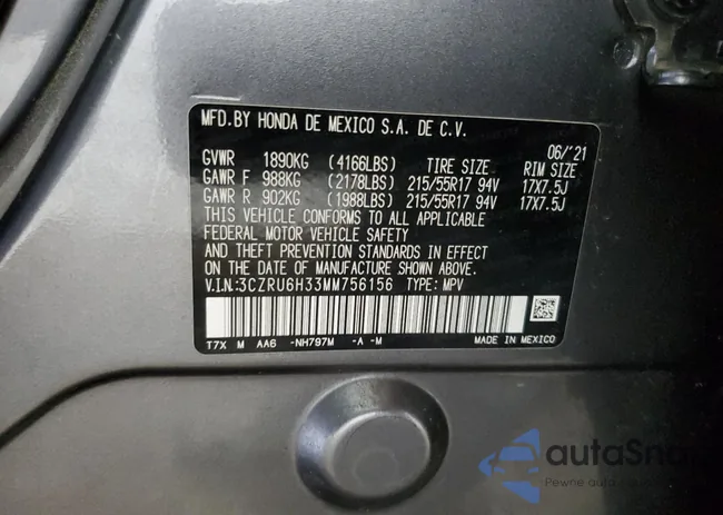 3CZRU6H33MM756156: 55299454