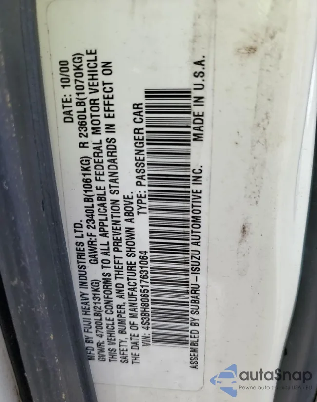 4S3BH806517631064: 53471604