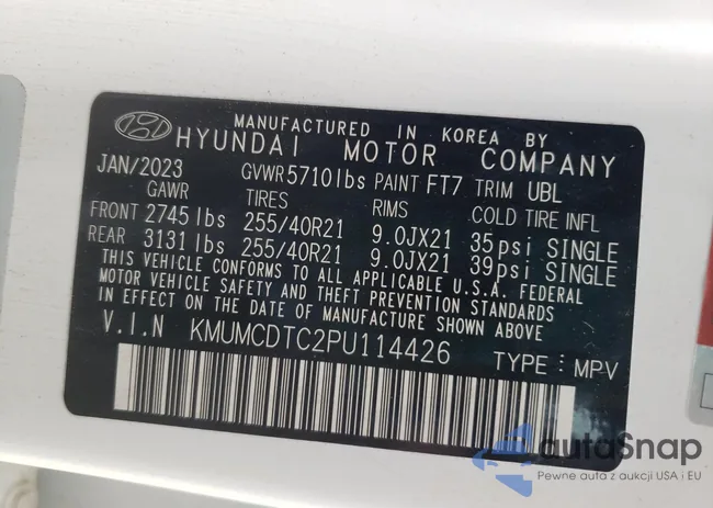 KMUMCDTC2PU114426: 54430634