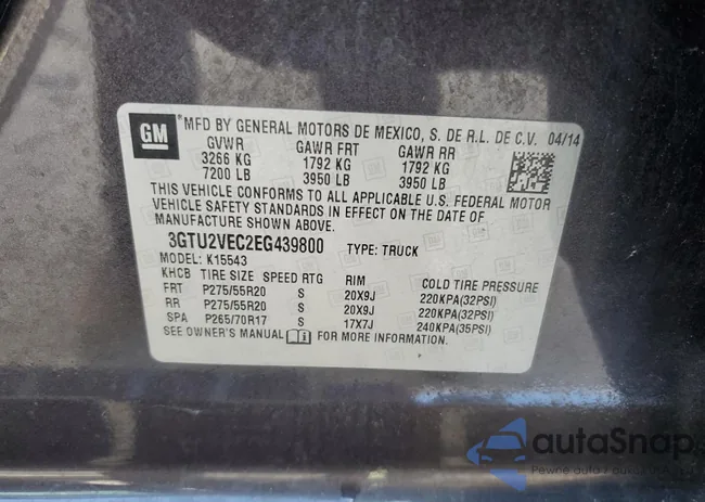 3GTU2VEC2EG439800: 55829294