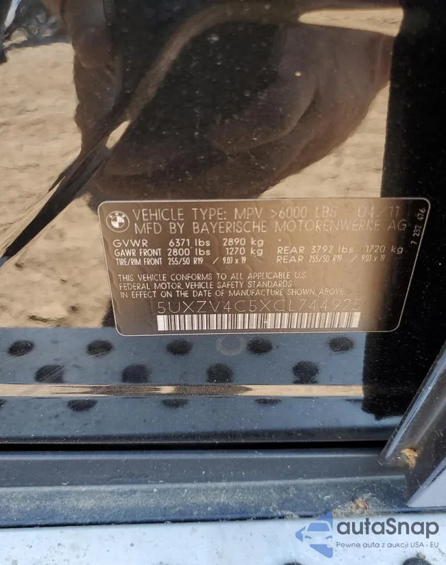 5UXZV4C5XCL744925: 56299444