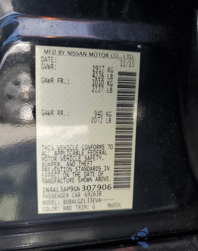 1N4AL3AP9GN307906: 58954074