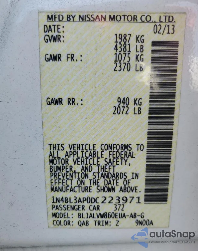 1N4BL3AP0DC223971: 60412744