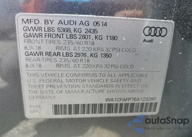 WA1CFAFP7EA123280: 60748844