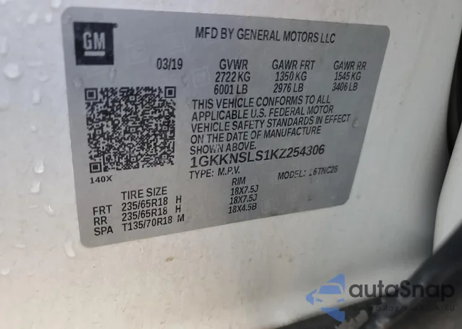 1GKKNSLS1KZ254306: 56619674