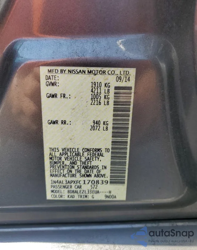 1N4AL3APXFC170839: 58464284