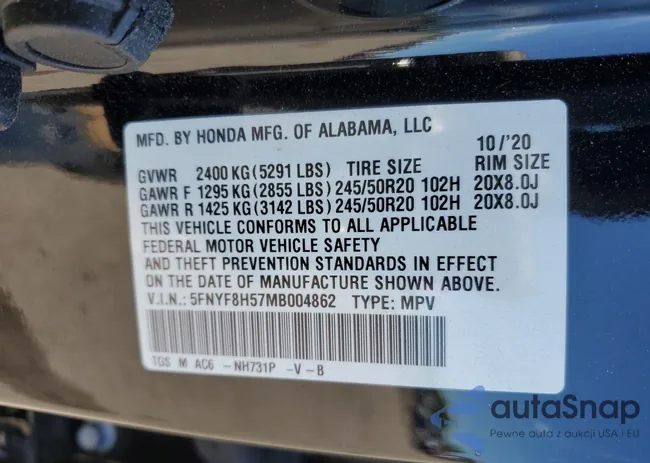 5FNYF8H57MB004862: 58471854