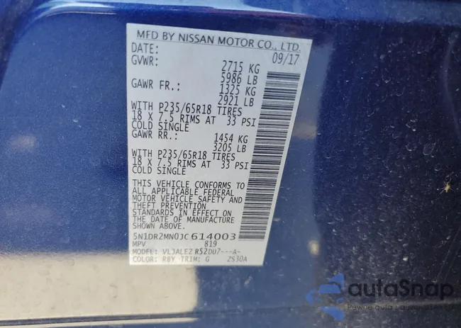 5N1DR2MN0JC614003: 58303434