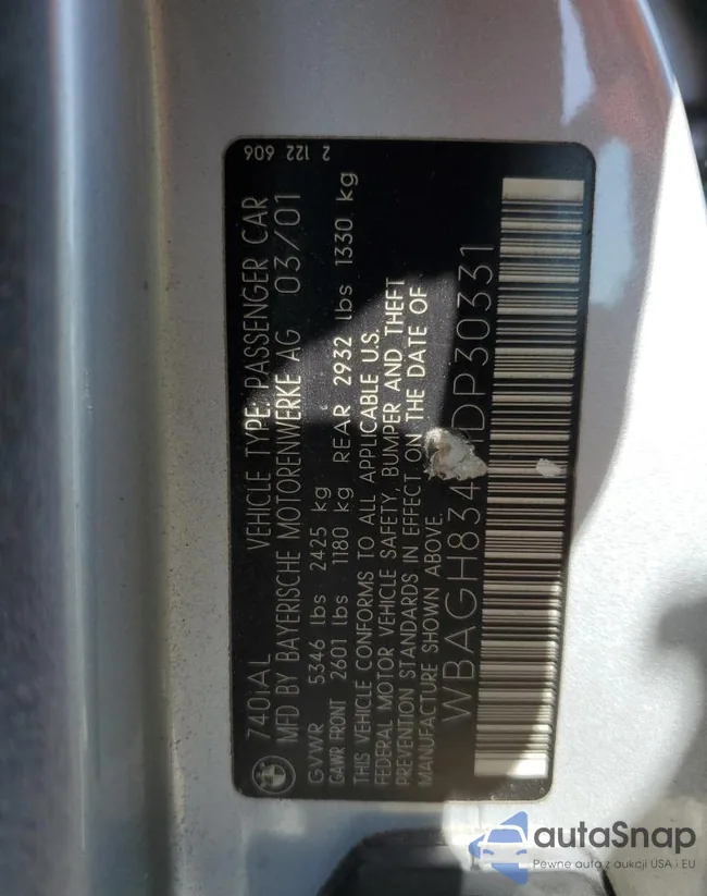 WBAGH83461DP30331: 59365774