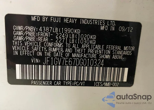 JF1GV7E67DG010324: 60573344