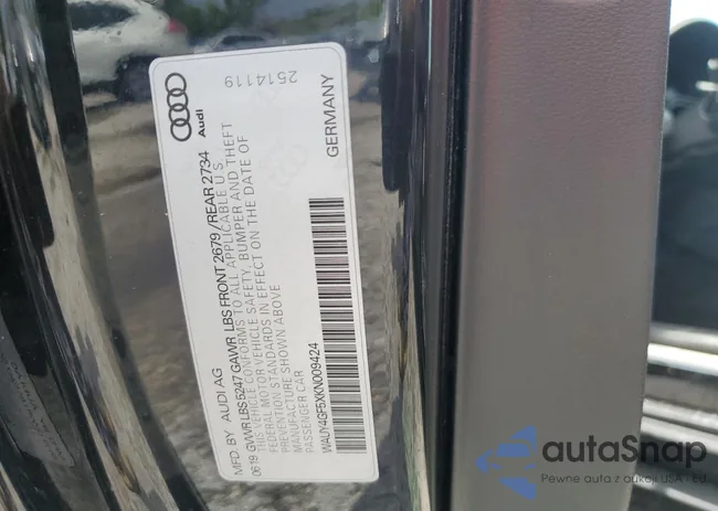 WAUY4GF5XKN009424: 59646583