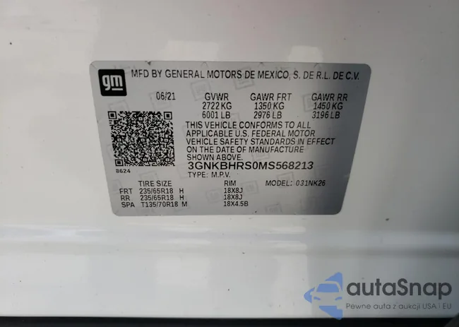 3GNKBHRS0MS568213: 61627093