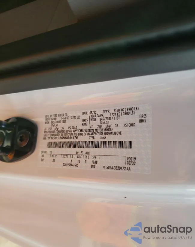 1FTEX1C56NKE44476: 61125413