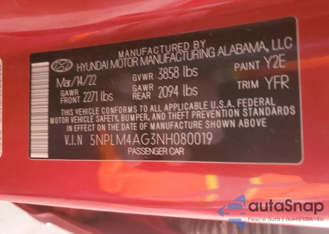 5NPLM4AG3NH080019: 62251704