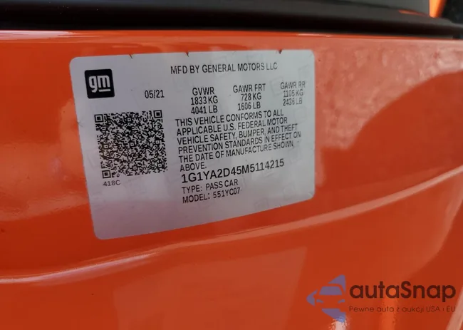 1G1YA2D45M5114215: 61808294