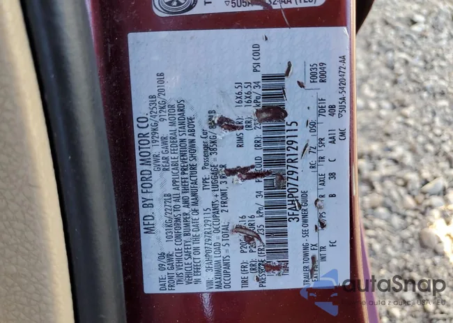 3FAHP07Z97R129115: 60509794