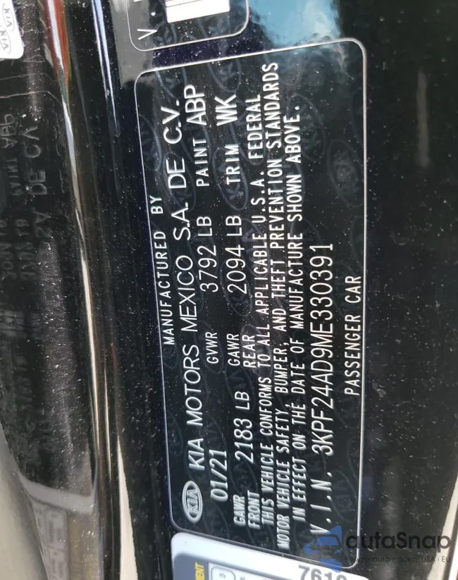 3KPF24AD9ME330391: 62291183