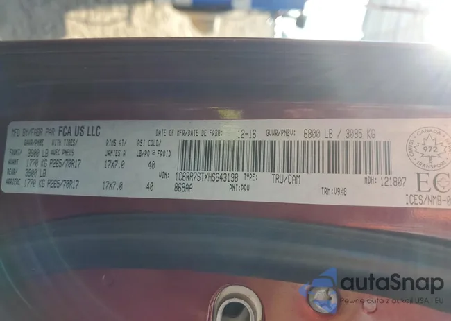 1C6RR7STXHS643198: 61782103