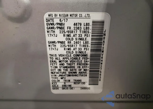 JN8AT2MV6HW275639: 65443763