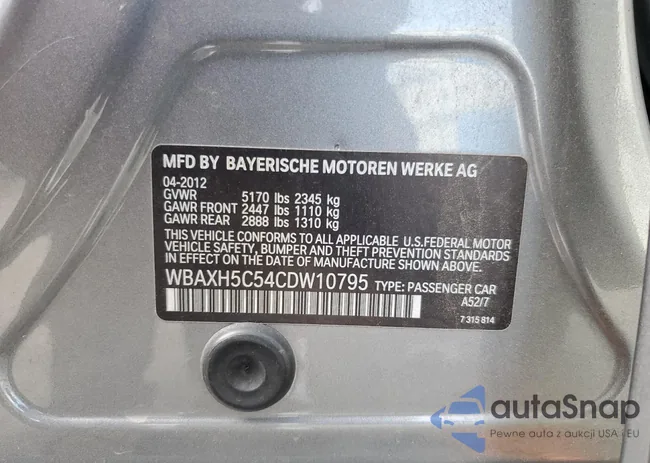 WBAXH5C54CDW10795: 64495933