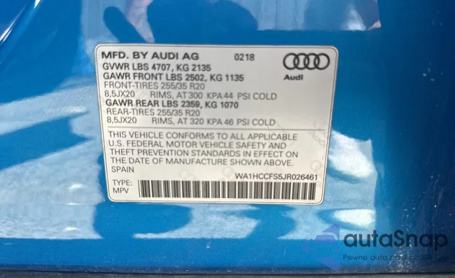 WA1HCCFS5JR026461: 66391053