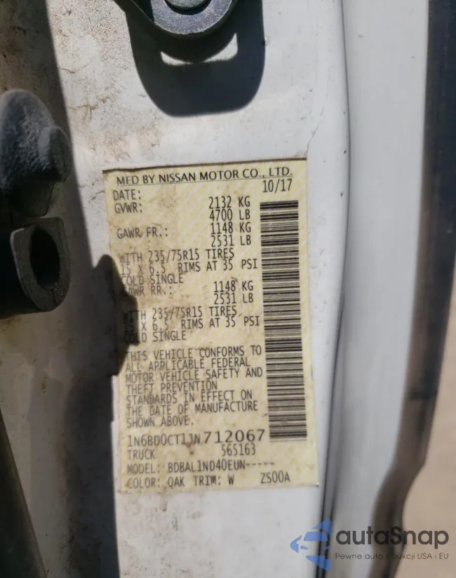 1N6BD0CT1JN712067: 63881973