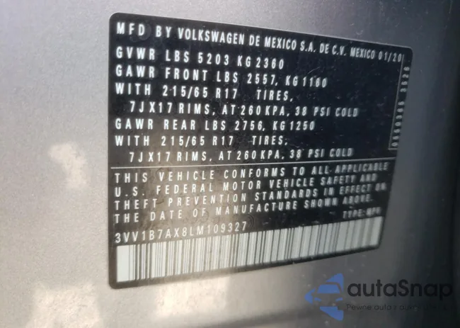 3VV1B7AX8LM109327: 65064553