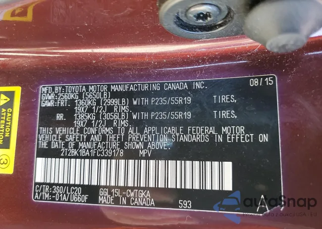 2T2BK1BA1FC339178: 66574503