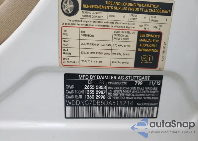 WDDNG7DB5DA518214: 62216543