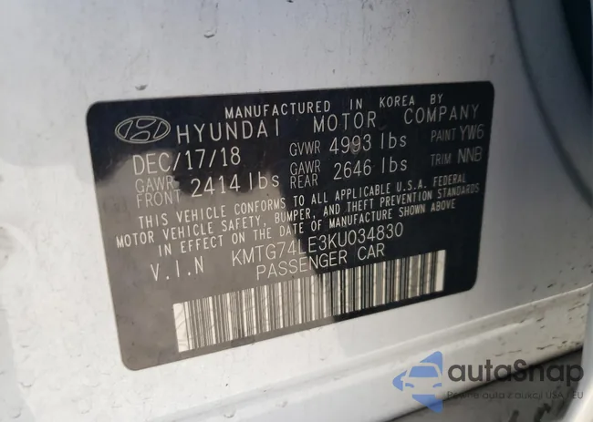 KMTG74LE3KU034830: 65818813