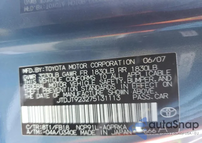 JTDJT923275131113: 60009453