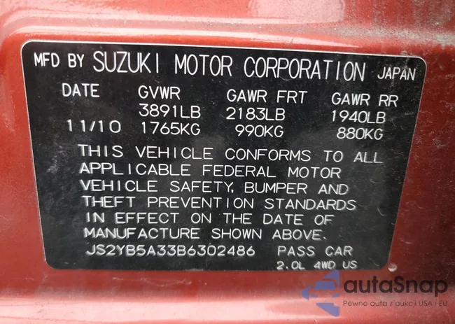 JS2YB5A33B6302486: 69559653