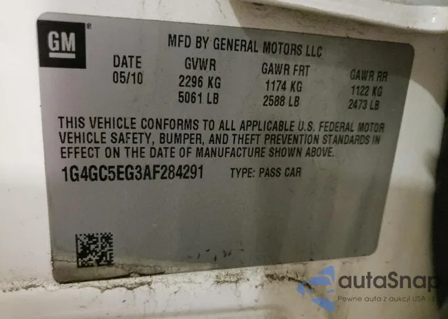 1G4GC5EG3AF284291: 69748123