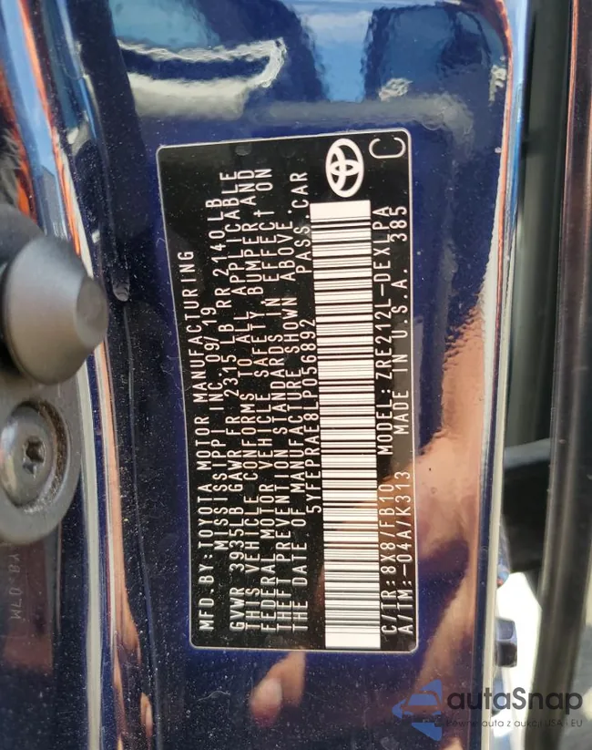 5YFEPRAE8LP056892: 67332913